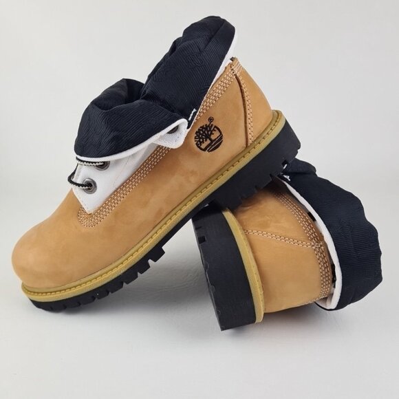 Timberland Script Roll Top Boots  Little Kids Wheat Leather - Picture 11 of 13
